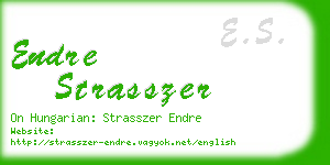 endre strasszer business card